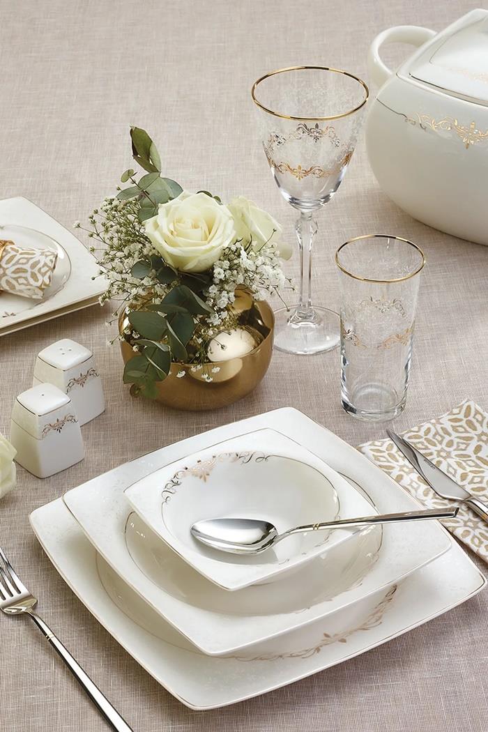 Emsan Fine Bone Lorella Gold Yemek TakımıYemek Takımları