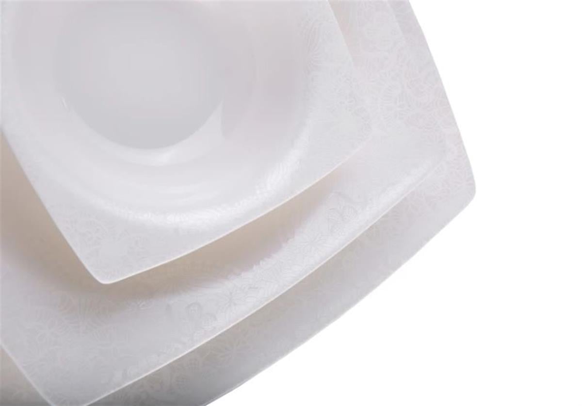 Emsan Fine Bone Meyra Yemek Takımı Kare 61 Parça