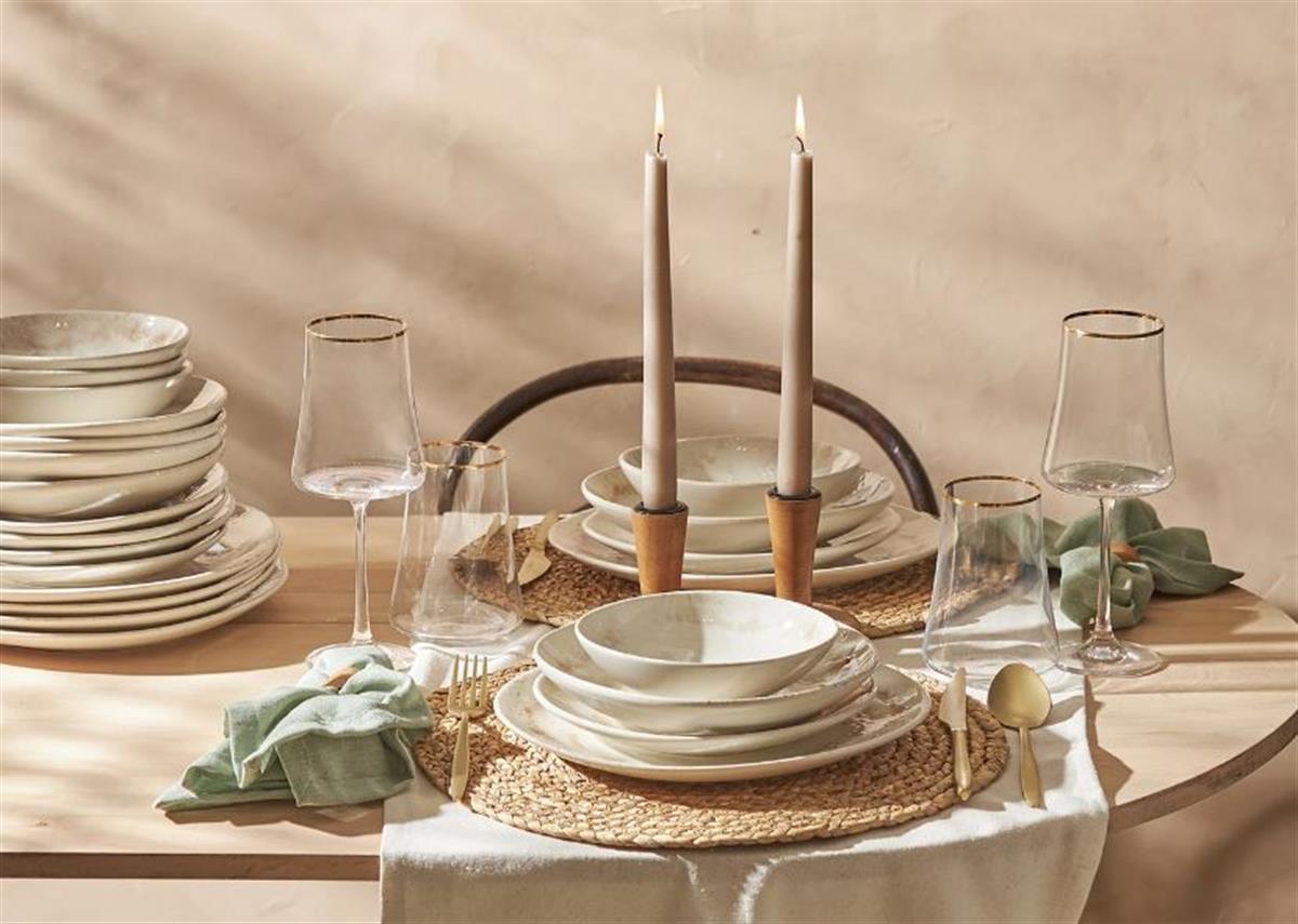 Emsan Creamy 24 Parça Yemek Takımı