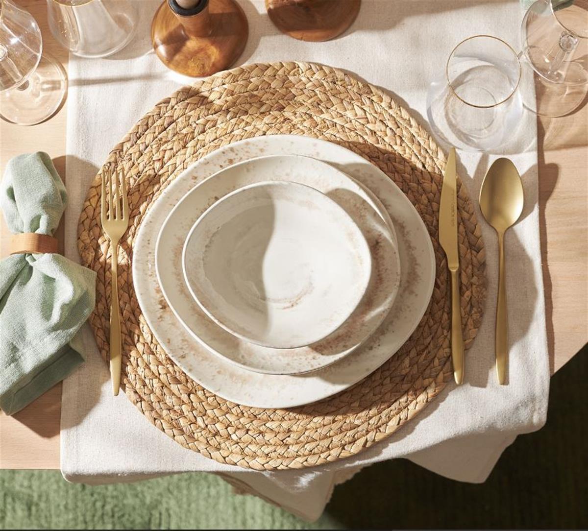 Emsan Creamy 24 Parça Yemek Takımı