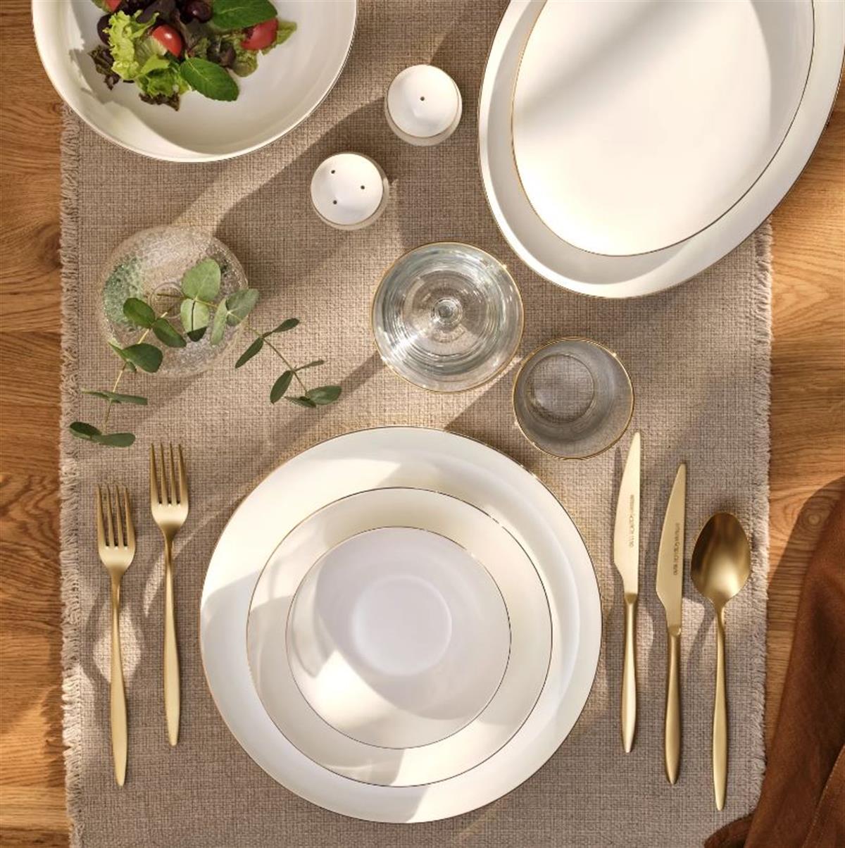 Emsan Fine Bone Galia Ymt 59 Prc Fd Gold YuvarlakYemek Takımları