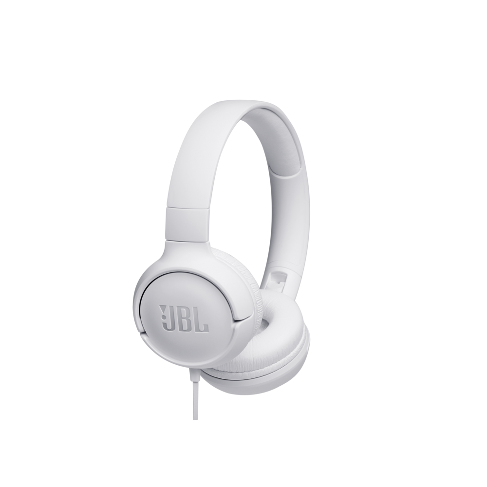 JBL T500 Mikrofonlu Kablolu Kulaküstü Beyaz Kulaklık