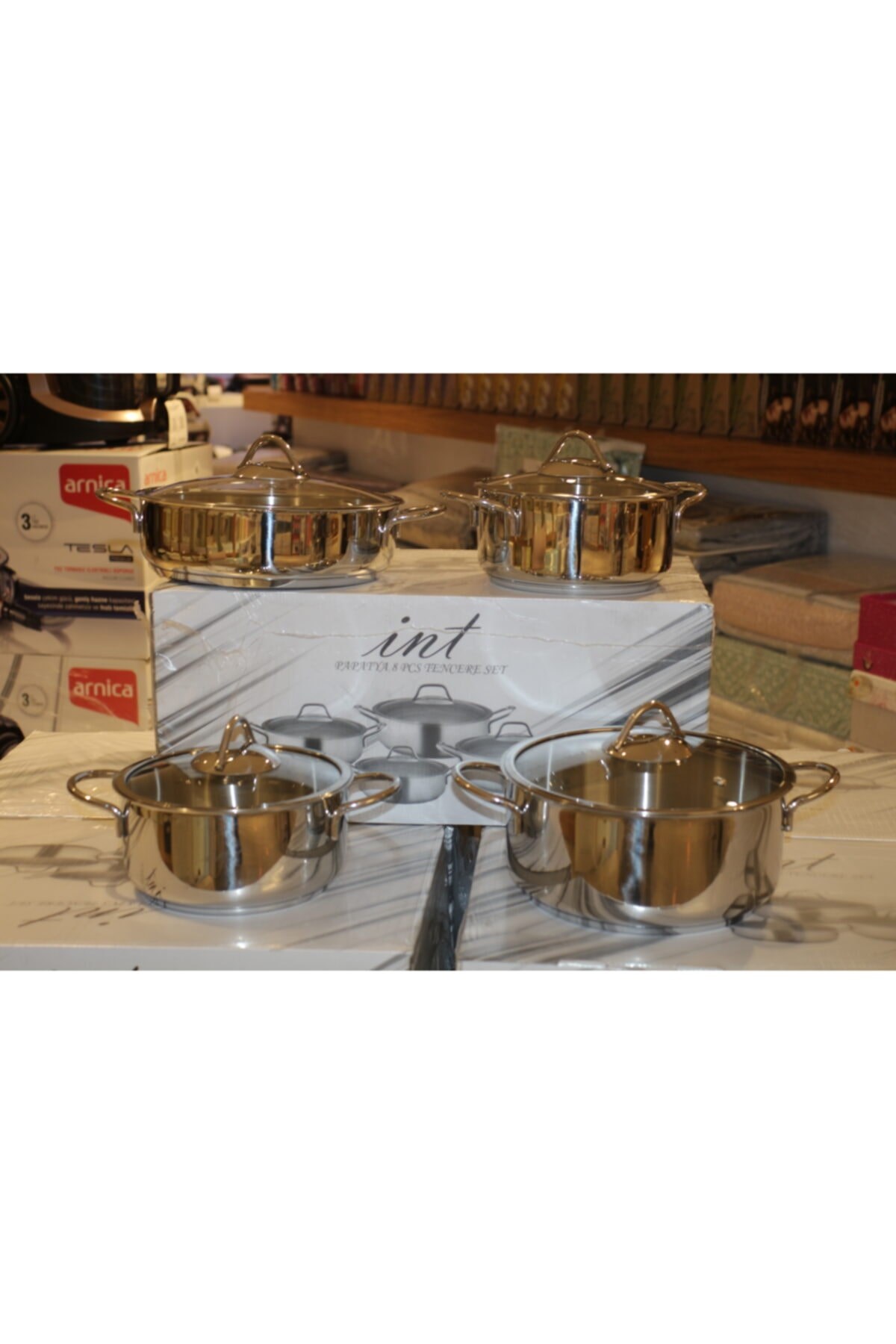 İntersan int 8 Parça Çelik Tencere Seti