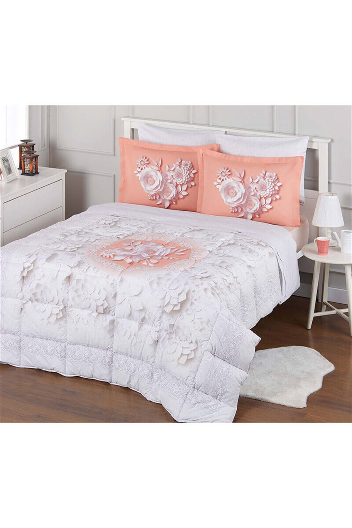 Özdilek Lively Roses Tek Kişilik Uyku Seti SomonYatak Örtüsü