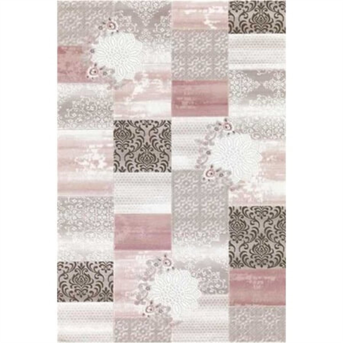 Padişah Halı Oda Halı 150x233 Şato St007065 Pembe GriSalon Halıları