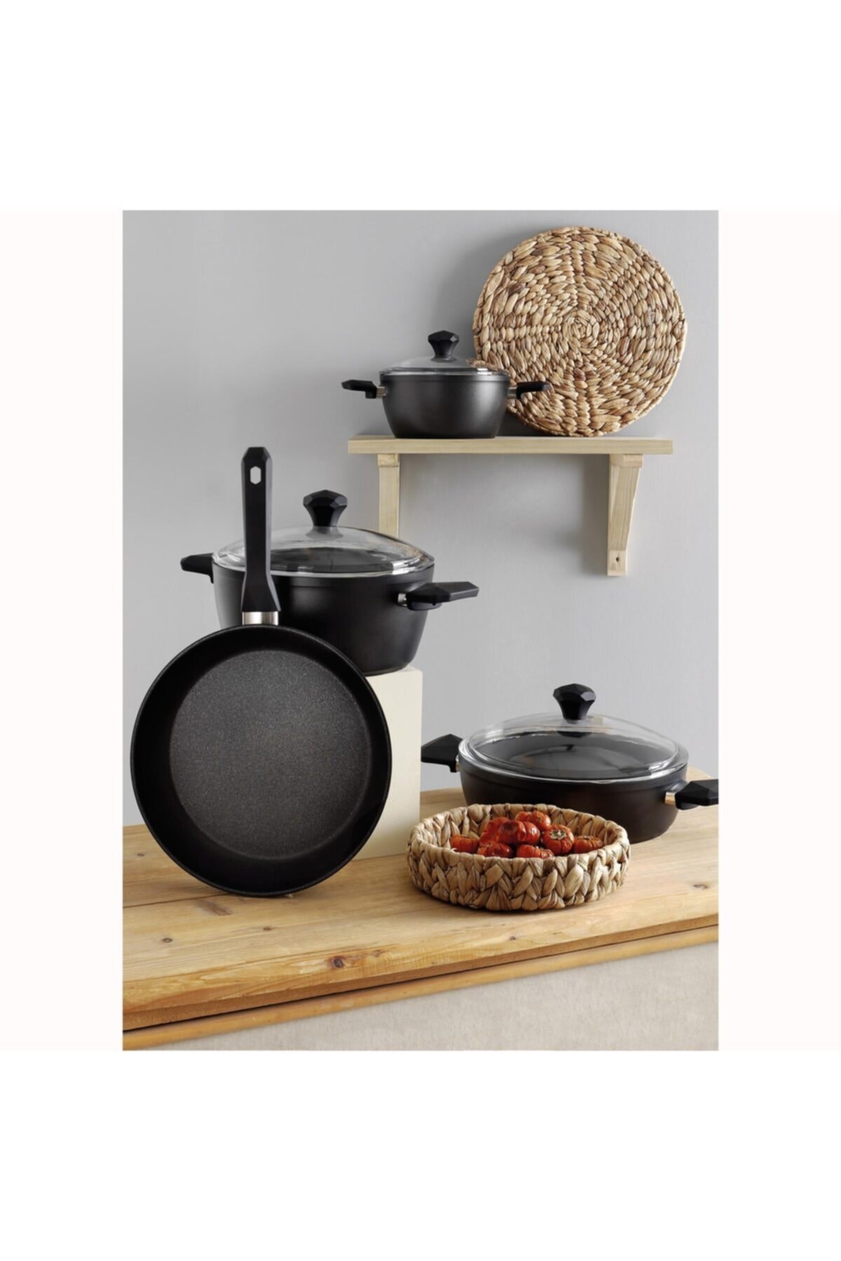 Pierre Cardin 7 Parça Diamond Cook Graniks Tencere SetiTencere Setleri