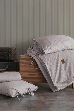 Elart Fitted Nevresim takımı çift kişilik ranfors Cool Ekru