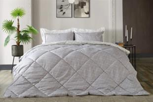 Doqu Home Easy Cotton Glimmer Comforter Set Tek Kişilik GriÇeyiz Seti