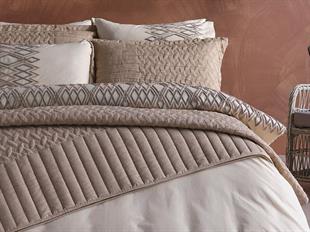Doqu Home Capitol Nakışlı Nevresim Takımı Çift Kişilik Krem