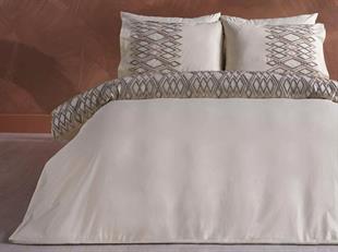 Doqu Home Capitol Nakışlı Nevresim Takımı Çift Kişilik Krem