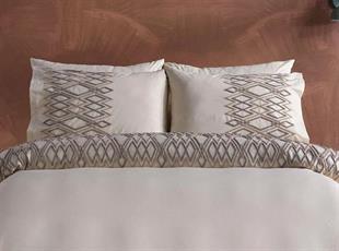 Doqu Home Capitol Nakışlı Nevresim Takımı Çift Kişilik Krem