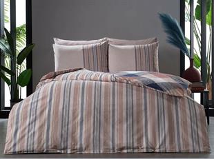 Doqu Home Kreo Nevresim Takımı Çift Kişilik Kahverengi