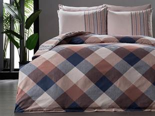 Doqu Home Kreo Nevresim Takımı Çift Kişilik Kahverengi