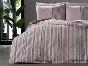 Doqu Home Kreo Nevresim Takımı Çift Kişilik Kahverengi