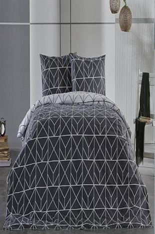 Doqu Home Polka Nevresim Takımı Çift Kişilik Antrasit