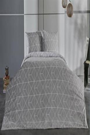 Doqu Home Polka Nevresim Takımı Çift Kişilik Gri