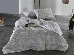 Doqu Home Polka Nevresim Takımı Çift Kişilik Gri