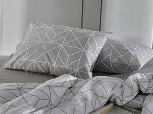 Doqu Home Polka Nevresim Takımı Çift Kişilik Gri