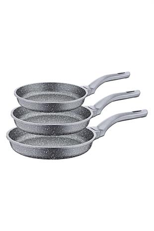 Oms 3255 Grani̇t 3 Parça Döküm Tava Seti