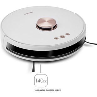 Homend Alex Laser Pro 1283H Moplu ve Haritalamalı Akıllı Robot Süpürge Beyaz