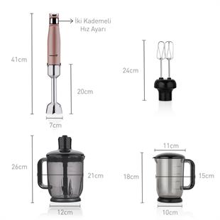 Korkmaz A449-01 Performi̇x Mega Blender Set Rosagold