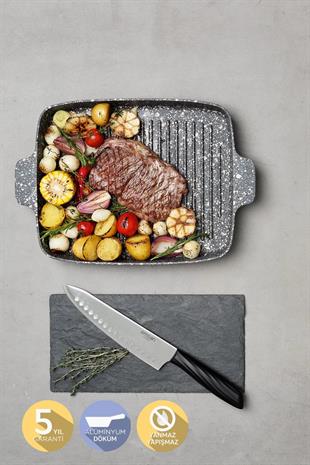 Emsan Perge Döküm Izgara Tava 30x25 cm