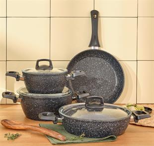 Emsan Oasis-s Blue Star 7 Parça Granit Tencere Seti