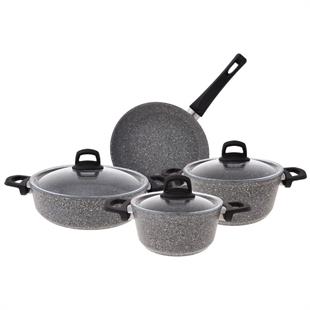 Emsan Premium-S Pro Grey 7 Parça Granit Tencere Seti