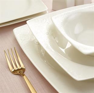 Emsan Fine Bone Meyra Yemek Takımı Kare 61 Parça