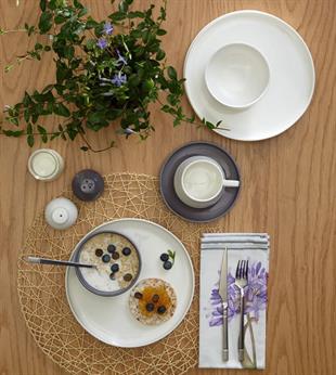 Emsan Parla Kahvaltı Takımı 32 Parça Gri Beyaz