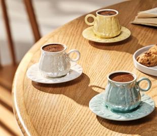 Emsan Teşvi̇ki̇ye 6 Kişilik Kahve Fi̇ncan Takımı Turkuaz