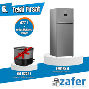 Beko 477 L Gri No Frost Buzdolabı – Yoğurt Makinesi Hediyeli, Şık ve Enerji Verimli