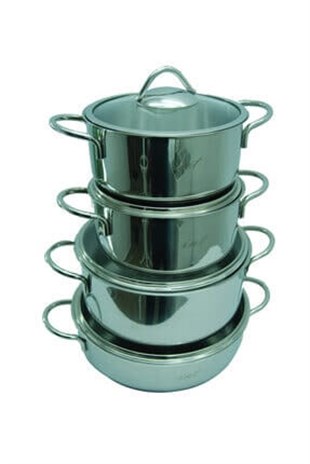 İntersan int 8 Parça Çelik Tencere Seti