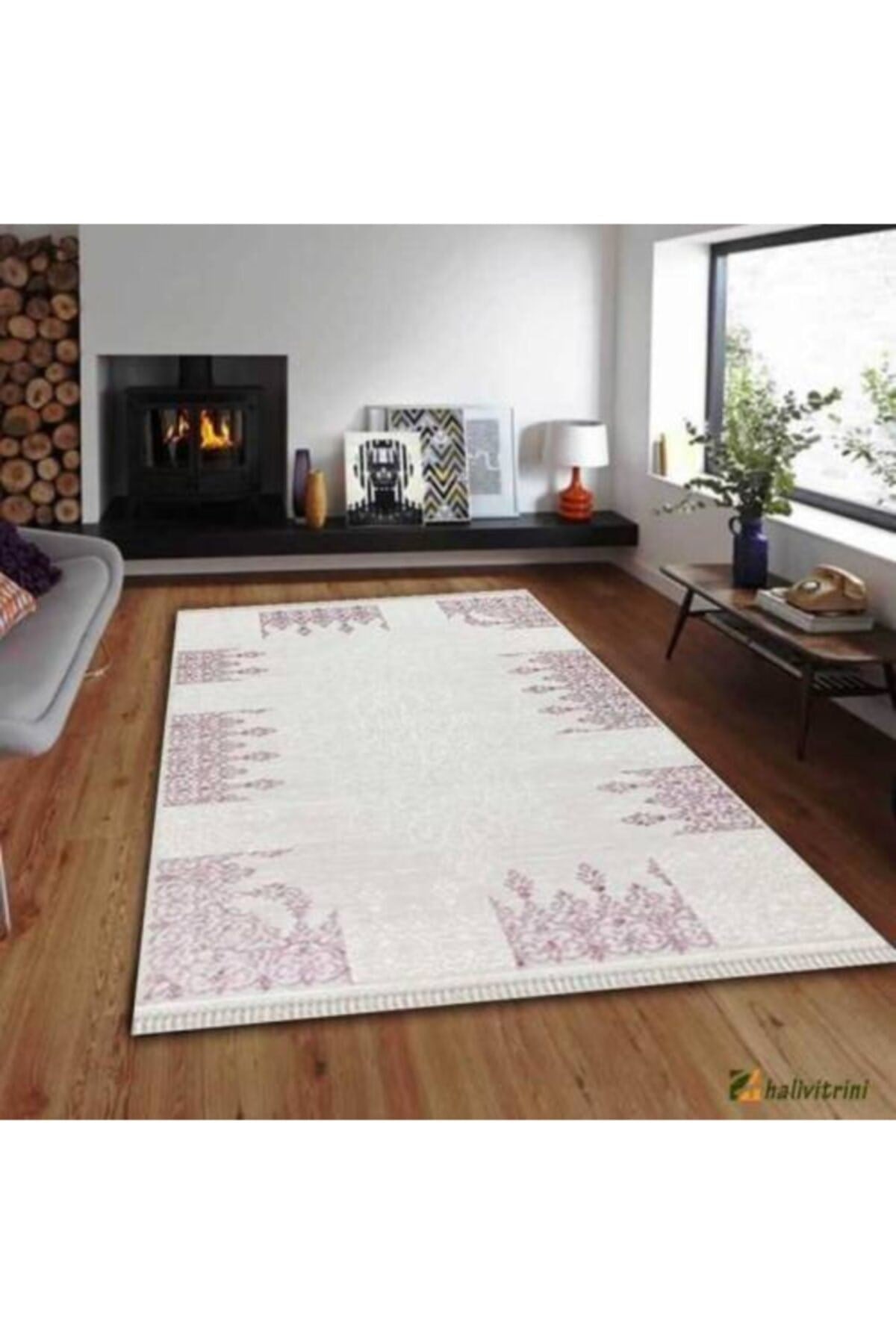  Padişah Oda Halı 150x233 Platin PN002655 krem pembeHALI