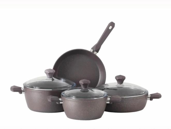 Pierre Cardin 7 Parça Graniks Granit Tencere Seti ErguvanTencere Setleri