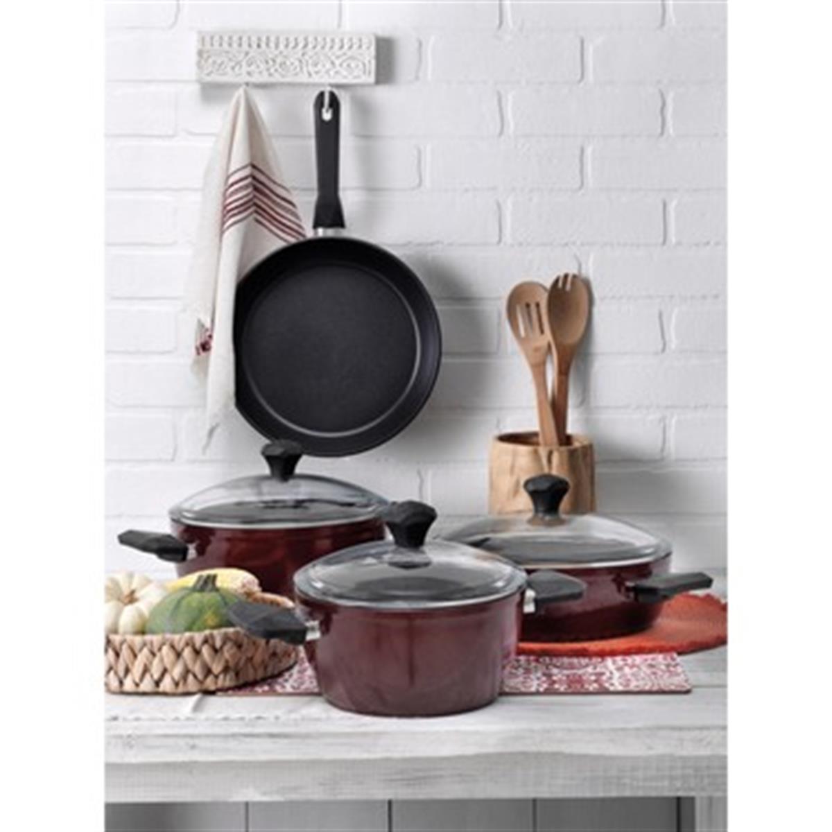 Pierre Cardin 7 Prç Graniks Diamond Cook Gri Tencere SetiTencere Setleri