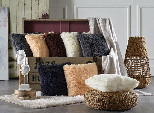 Dequ Home Meyra Kırlent Kılıfı BeyazYastık Kılıfı