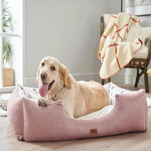 Doqu Kedi Köpek Yatağı Pudra Misty XLPet Ürünleri