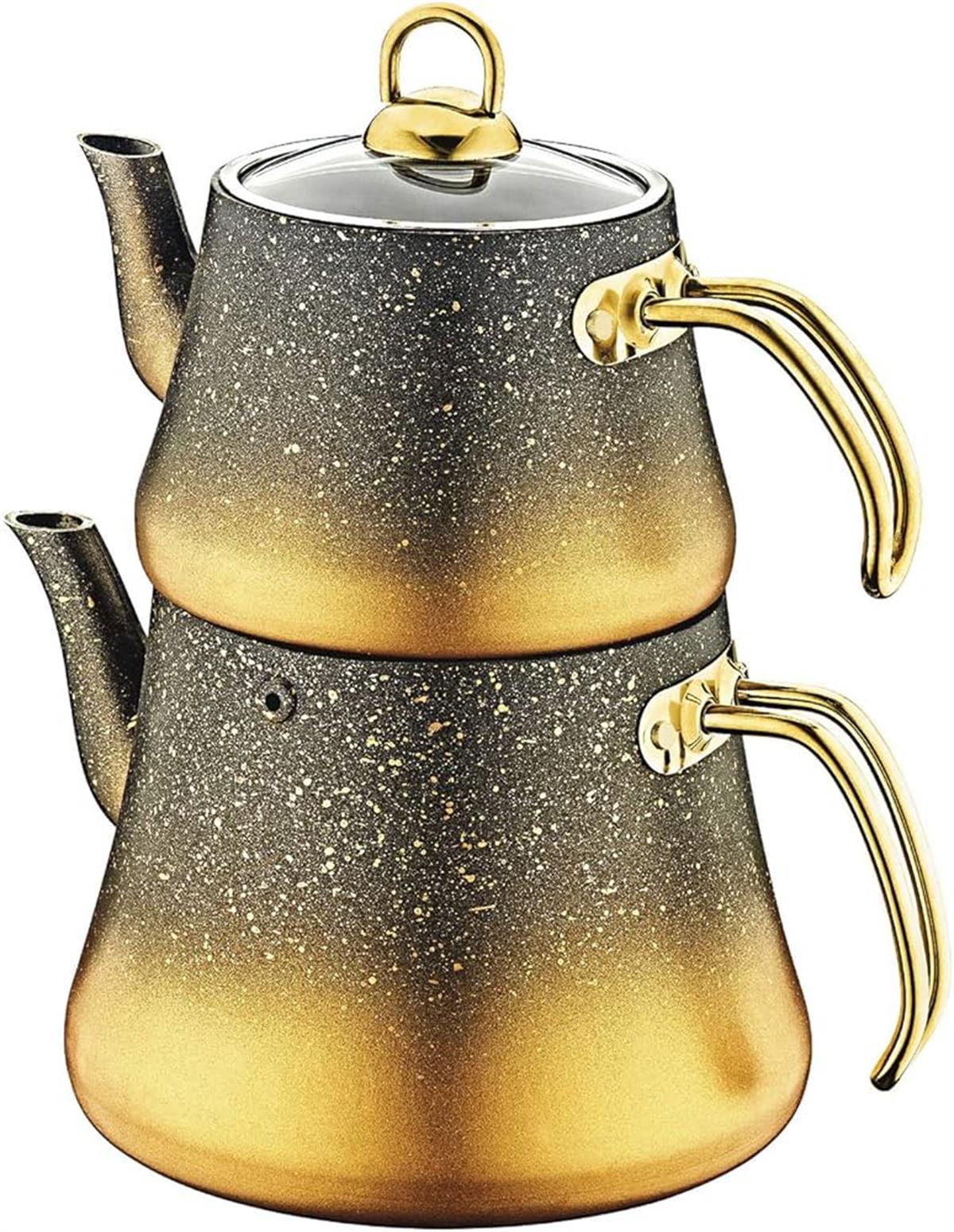 Oms 4 Pcs Granit Xl Boy Caydanlik Cam Kpk 8200Çaydanlıklar