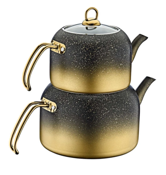 Oms Andiamo Granit Çaydanlık Takımı 8250-xl GoldÇaydanlıklar