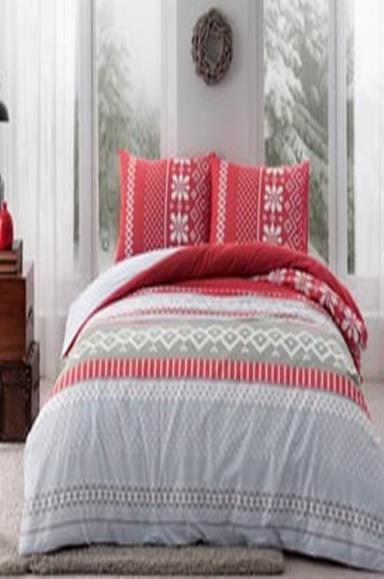 Taç Merry Ranforce Nevresim Takımı Tek Kişilik V01 KırmızıTek Kişilik Nevresim Takımları