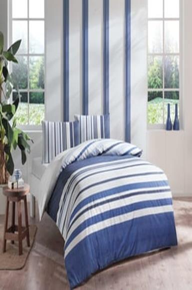 Taç Echo  Ranforce Nevresim Takımı Tek Kişilik LacivertTek Kişilik Nevresim Takımları