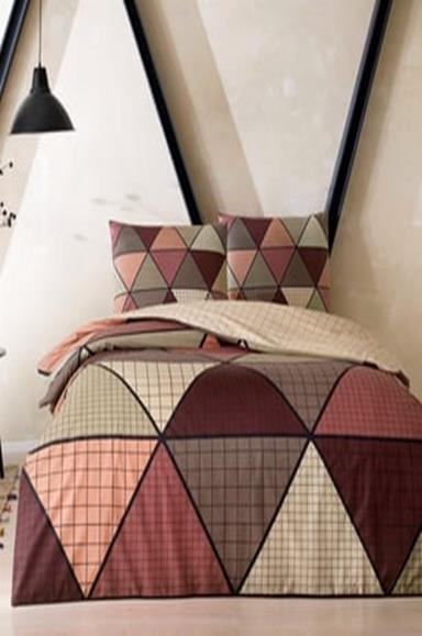 Taç Delta Ranforce Nevresim Takımı Tek Kişilik KahveTek Kişilik Nevresim Takımları