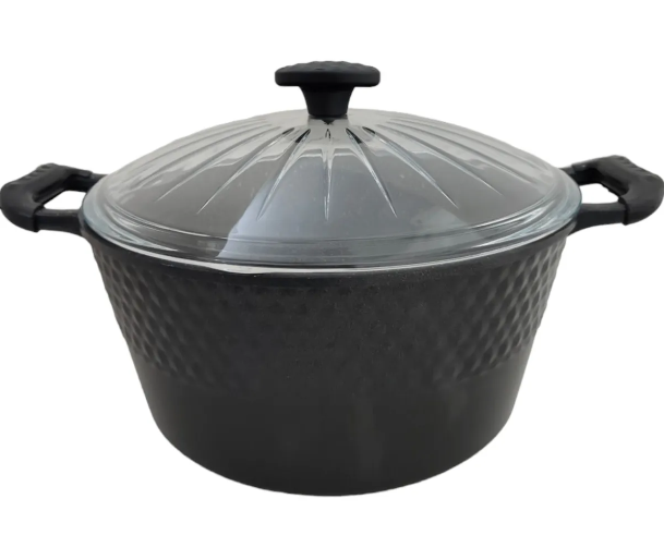 MEESLE Ferro Plus Granit döküm 28 cm derin tencere yemeklik çorbalık tencereTencereler