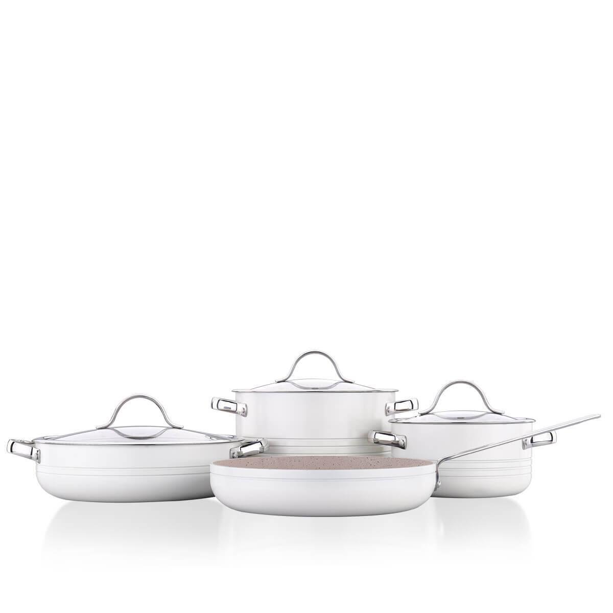 Korkmaz A2619-2 Li̇nea 7 Parça Tencere Seti̇ Vani̇lyaTencere Setleri