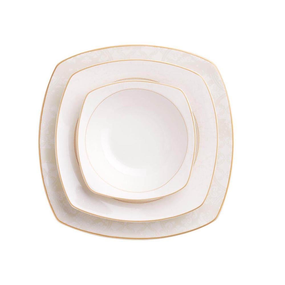 Korkmaz A8133 Mona Collection 60 Parça Kare Yemek TakımıYemek Takımları