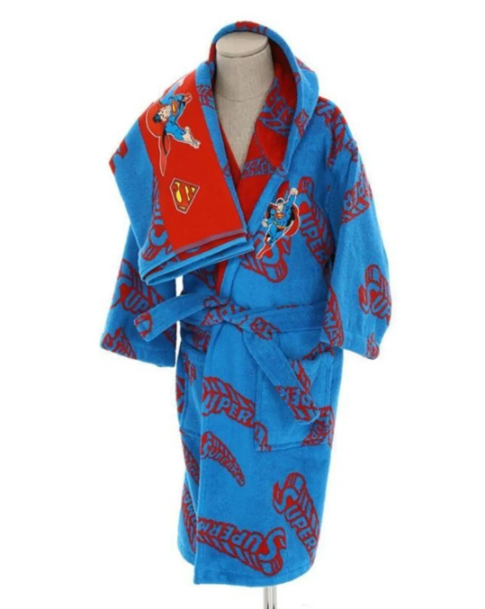 Özdilek Superman Lisanslı Havlu Bornoz Set Mavi 7/8 YaşBornoz ve Setleri