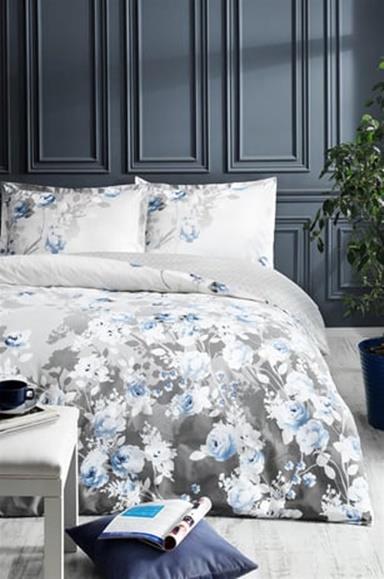 Özdilek Lupita Floral Ranforce Nevresim Takımı Çift Kişilik GriÇift Kişilik Nevresim Takımları