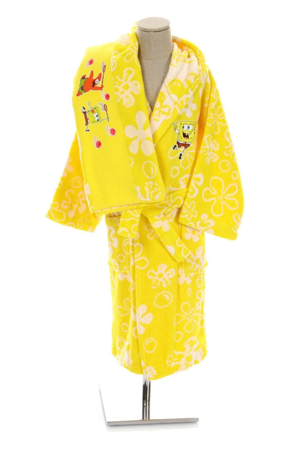 Sponge Bob Fun Sari Free Set 9 10 BANYO TEKSTİLİ