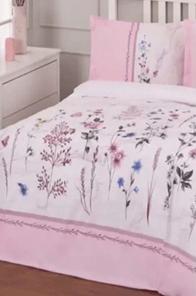 Özdilek Wildy Blooms Nevresim Takımı Fitted Car Ranforce Çift Kişilik  PembeÇift Kişilik Nevresim Takımları